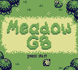 A title screen for the game Meadow GB.